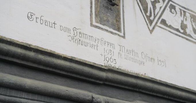 Amonhaus 1551 Foundation Inscription Above Entrance, Lunz am See, Austria