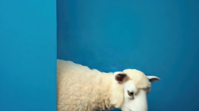 Cute Sheep Peeking Out