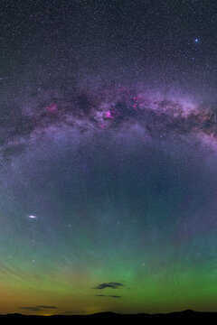 Panoramic view of the milky way over the Cygnus Region