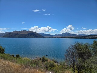 Fototapeta premium Lake Wanaka view in South Island New Zealand
