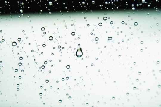 Water drops forming an abstract art composition