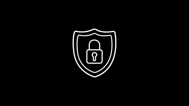 Data protection data center. Internet technology. Information technology. Motion graphics, on a black background, with 4k video animation.