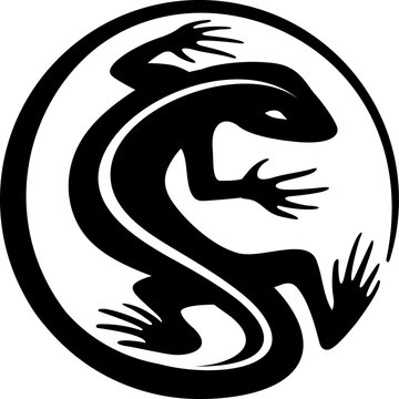 Circular Lizard Silhouette.eps