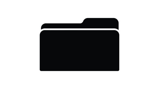 Folder silhouette on a white background flat vector graphic