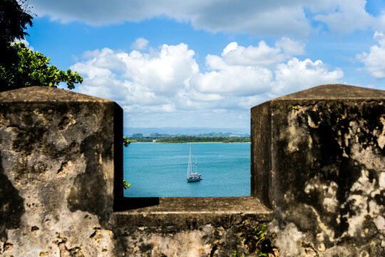 View of the Bay of San Juan, in Old San Juan Puerto Rico 