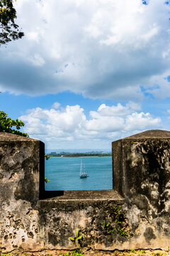 View of the Bay of San Juan, in Old San Juan Puerto Rico 