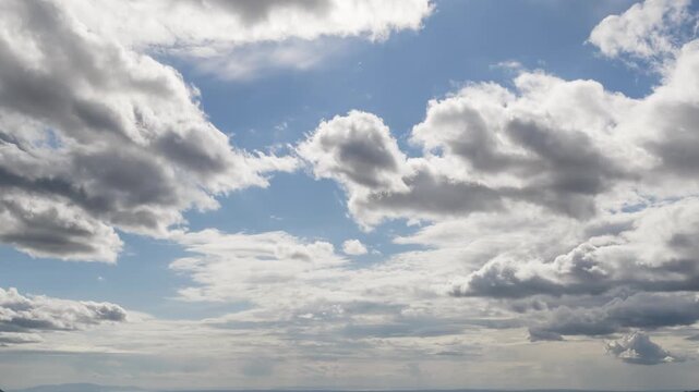 Dynamic Clouds Drifting Across a Blue Sky Time-Lapse in Beautiful British Columbia, Canada