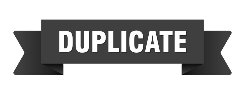 duplicate ribbon isolated on transparent background. duplicate ribbon
