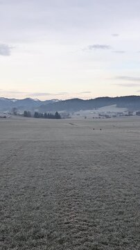 Evening Winter Landscape of the Bavarian Alps