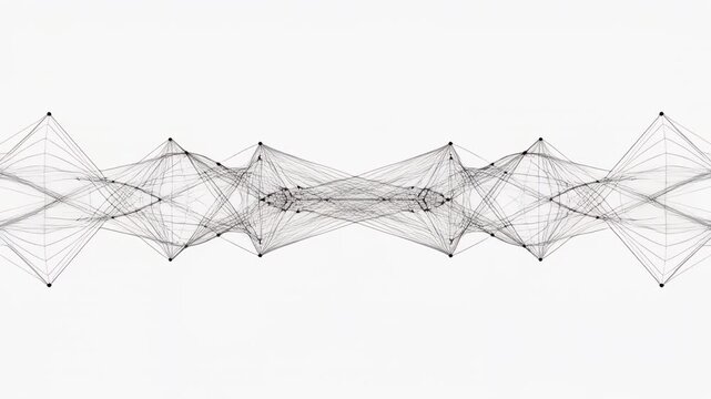 Abstract geometric wireframe animation transition sequence