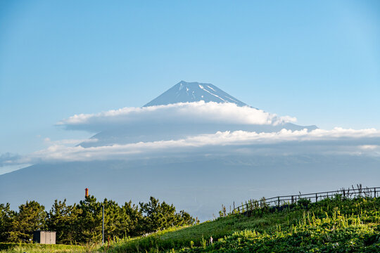ふじのくに田子の浦みなと公園から望む富士山