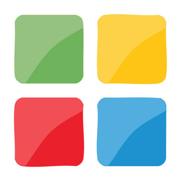 Four colorful squares on white background