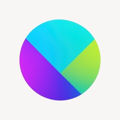 Fototapeta premium Vibrant gradient circular chart