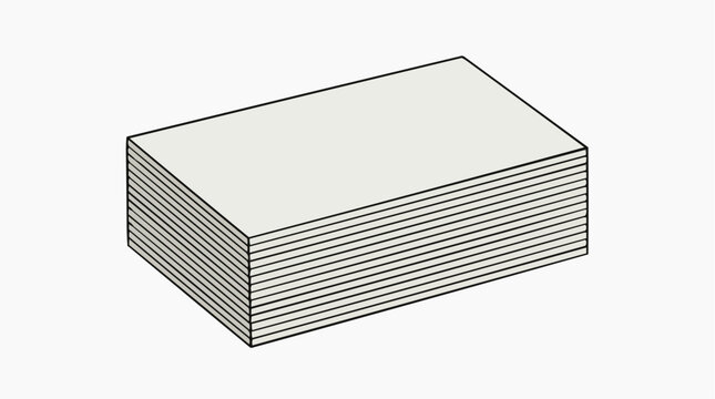 Stack of Paper: A clean, isometric illustration depicts a neat stack of blank paper, ready for a multitude of uses.