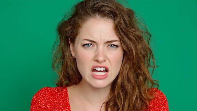 Female rolling her eyes in exasperation at a boring conversation