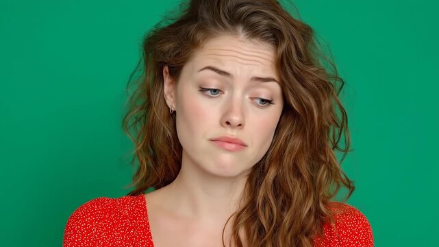 Female rolling her eyes in exasperation at a boring conversation