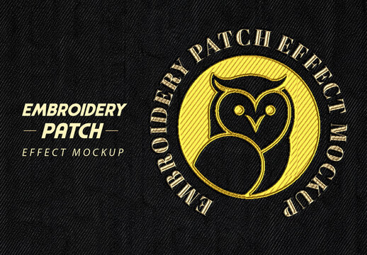 Embroidery Patch Mockup