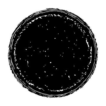 close-up black circle with white speckles, minimalist monochrome illustration on white background with rough texture and thick lines, in a simple vector style