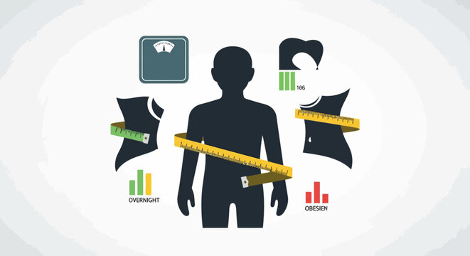 Infographic about body measurements and weight loss.