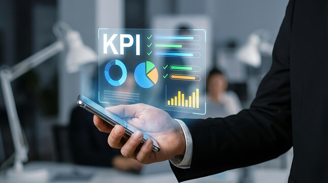 KPI Dashboard Analytics and Business Performance Monitoring Concept, Professional Using Digital Key Performance Indicators and Data Visualization Technology