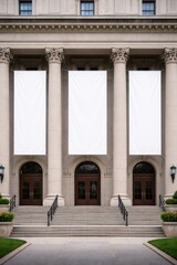 Fototapeta premium Elegant neoclassical building facade