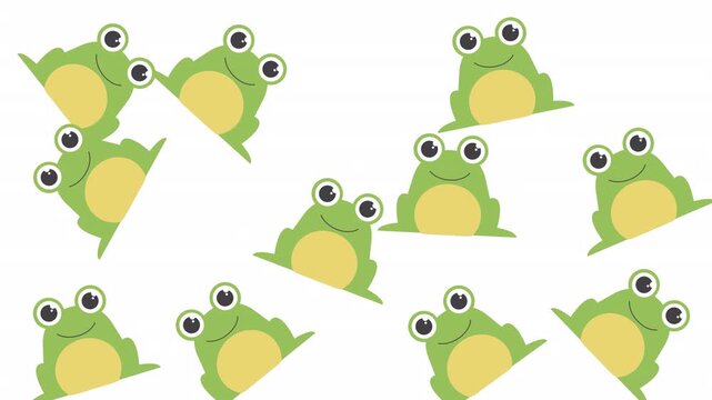 Suitable for childrens books, educational materials, websites, and social media content featuring fun and playful frog characters. Bright and engaging.