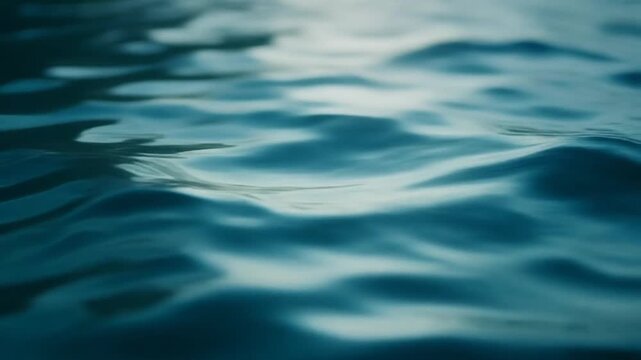 Ripples on a serene body of water reflect sunlight on a calm surface
