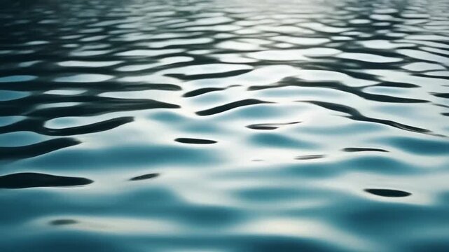 Calm blue water ripples and gentle waves on a serene ocean surface background texture