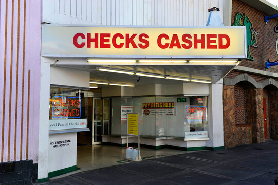 Checks Cashed Fremont District Las Vegas Nevada vintage retro . 06.12..26