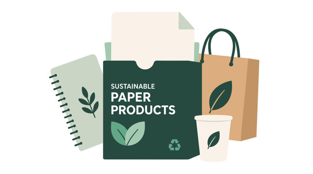 Sustainable Paper Products with Reusable Bags and Packaging.
