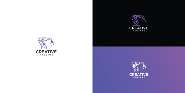 Creative Robot Arm Logo Design for Technology and Innovation
