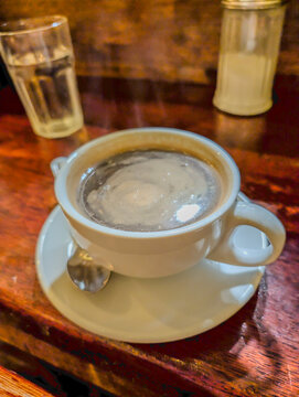 Irish Coffee With Whiskey In Dublin Cafe