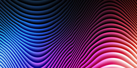 Naklejka premium Dynamic abstract background with smooth wavy curves and colorful gradient