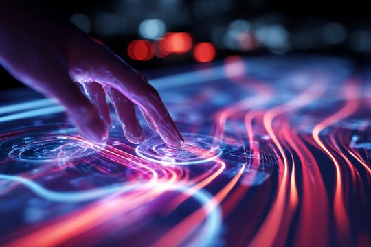 Navigating digital landscapes: the art of big data interfaces. Signal beams. Symbolic interaction: the dynamics of big data and ui design. Digital signals. Wireless data.