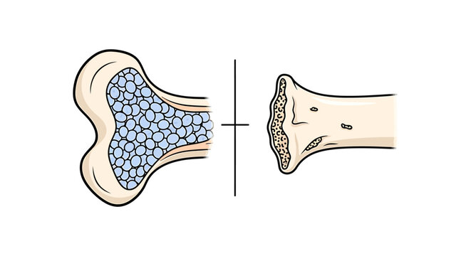 Anatomy of a human bone structure.