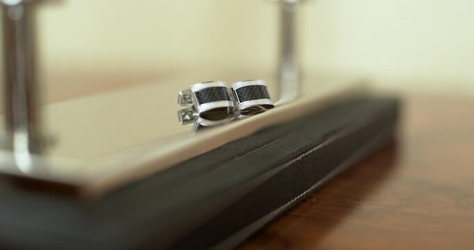 Metal zipper pulls on a black zippered case