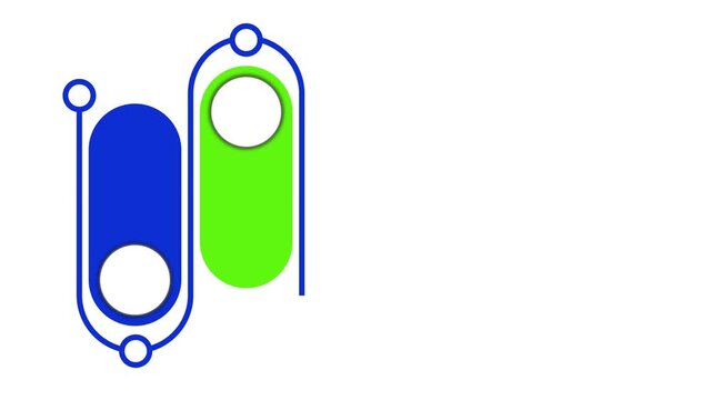 Colorful cascading rounded banners with white circles on white background. Great for step-by-step infographics, timelines, and numbered lists.