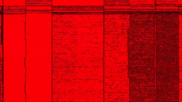 Heavy distortions and glitch effects on computer monitor or television screen