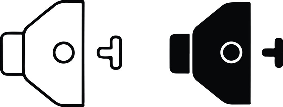 Speaker Muted Sound Off Icon Set, Audio Volume Disable Vector Collection