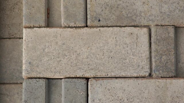 Concrete surfaces, lightweight bricks.