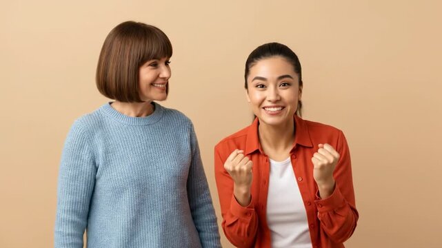 Two women having a conversation.