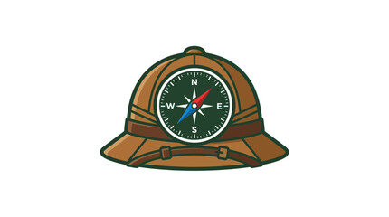 compass on safari hat © Duru