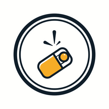 Modern minimalist refresh button icon design concept.