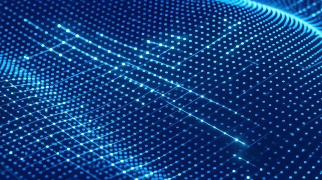abstract blue background, abstract digital dot background, blue tech matrix pattern