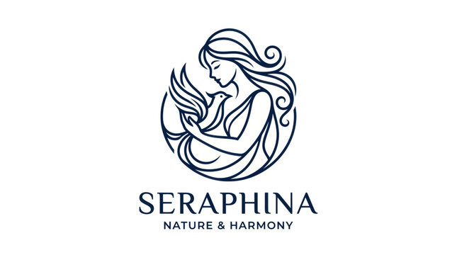 Seraphina Nature Harmony Logo Design.