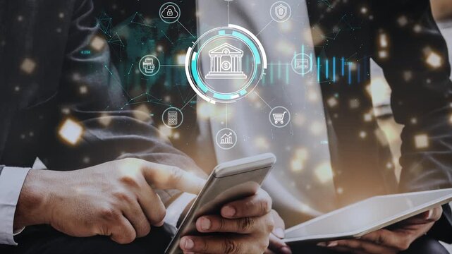 Modern Banking Technology Concept with Smartphone and Tablet Interface Showcasing Financial Services and Security Features for Future Transactions. Entropy.