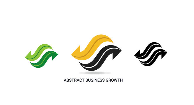 Abstract business growth logo design.