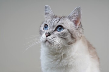 portrait of a cat with blue eyes © Ahmed J.R