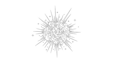 Fototapeta premium Abstract Brain Explosion Bursting with Ideas and Creativity, Concept of Innovation