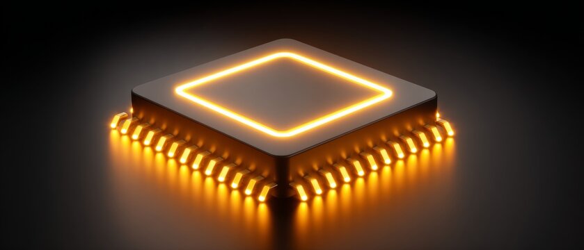 Quantum leap: neon-lit ai processor in tech development. Press photo. Intricate agi processor with vivid neon and futuristic details. Raw beauty. Real feeling.